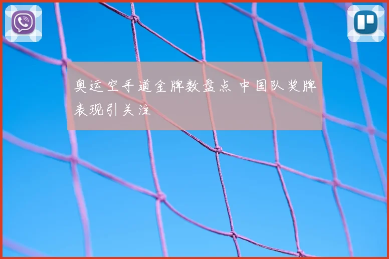 奥运空手道金牌数盘点 中国队奖牌表现引关注